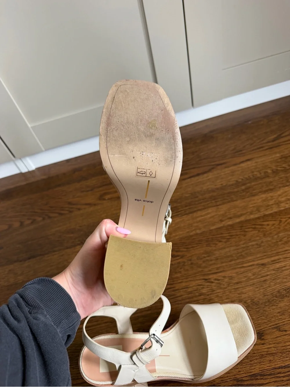 Dolce Vita Cream Platform Block Heel Sandals